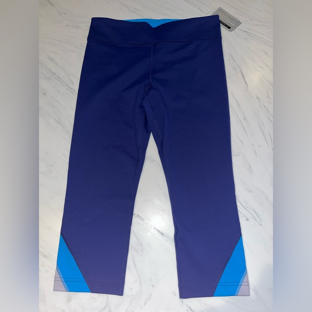 Under Armour athletic pants blue crop tight yoga legging new nwt skinny studio m